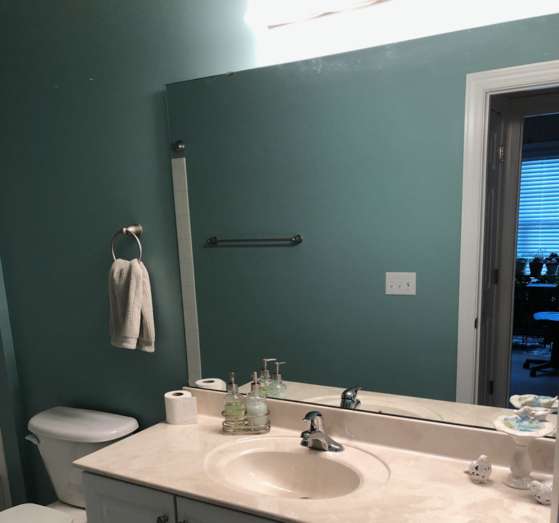 New paint in bathroom in Raleigh