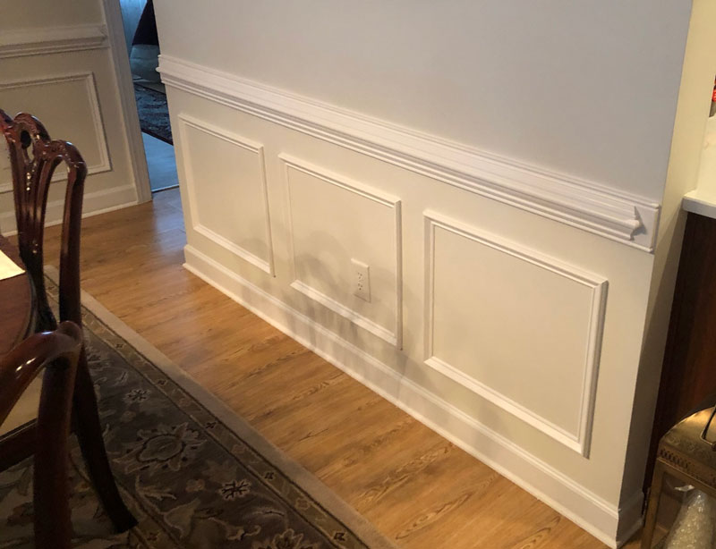 Wainscoting and chair rail in Wake Forest